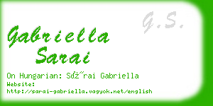 gabriella sarai business card